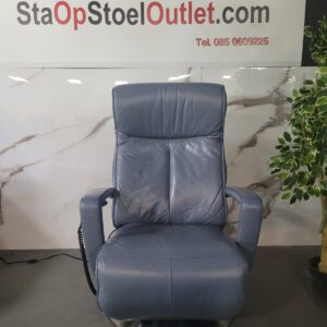 Sta op stoel stockholm Leisteenblauw Leder