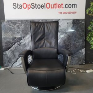 Prominent staopstoel Zwart leder met tiptoetsen
