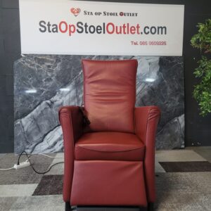 Staopstoel Fitform Leder met kantelfunctie rood